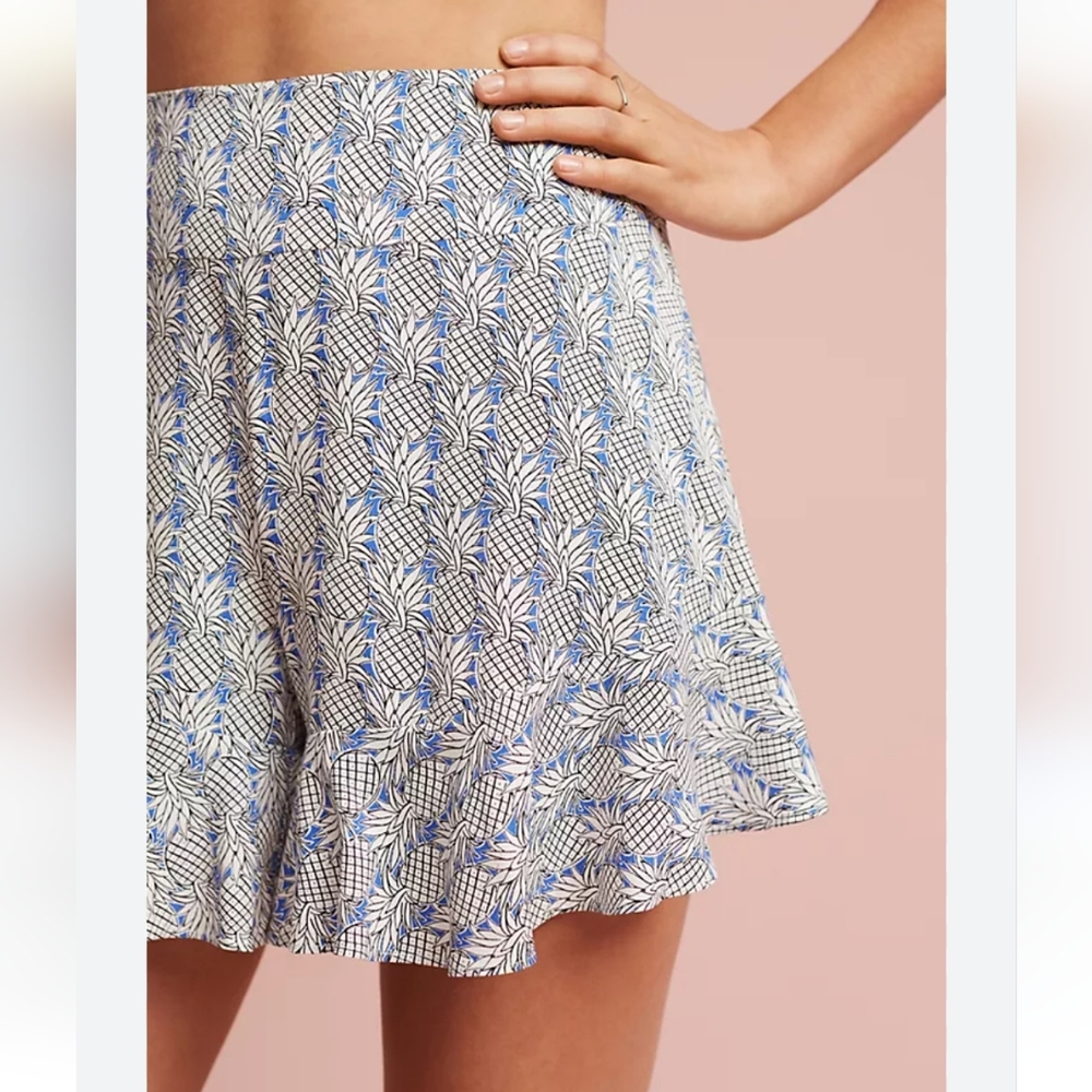 Anthropologie Maeve pineapple ruffle Shorts Size 4 - Picture 15 of 15